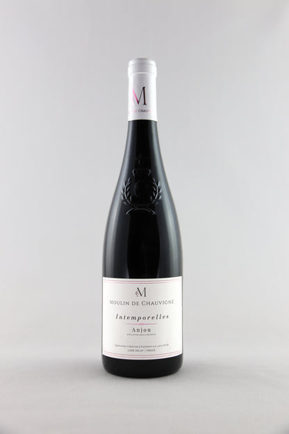 Bouteille de vin rouge Intemporelles Anjou du Moulin de Chauvigné, AOP Anjou, vin de la Vallée de la Loire