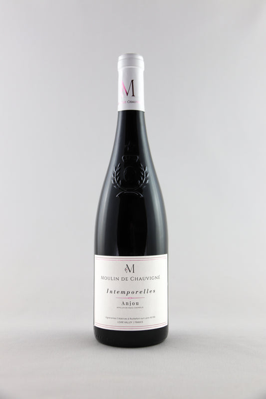 Bouteille de vin rouge Intemporelles Anjou du Moulin de Chauvigné, AOP Anjou, vin de la Vallée de la Loire
