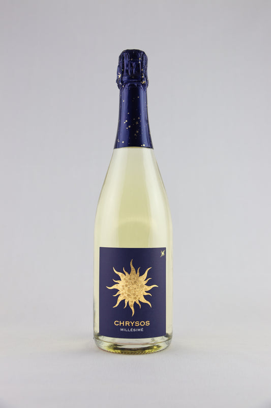 Bouteille de vin effervescent Chrysos du Moulin de Chauvigné, cuvée élaborée en Vallée de la Loire 